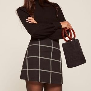 BNWOT Reformation Suzanne Skirt, Adair Plaid Print